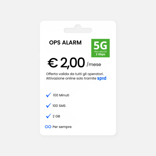Ops! Alarm – Canone mensile 2.00€