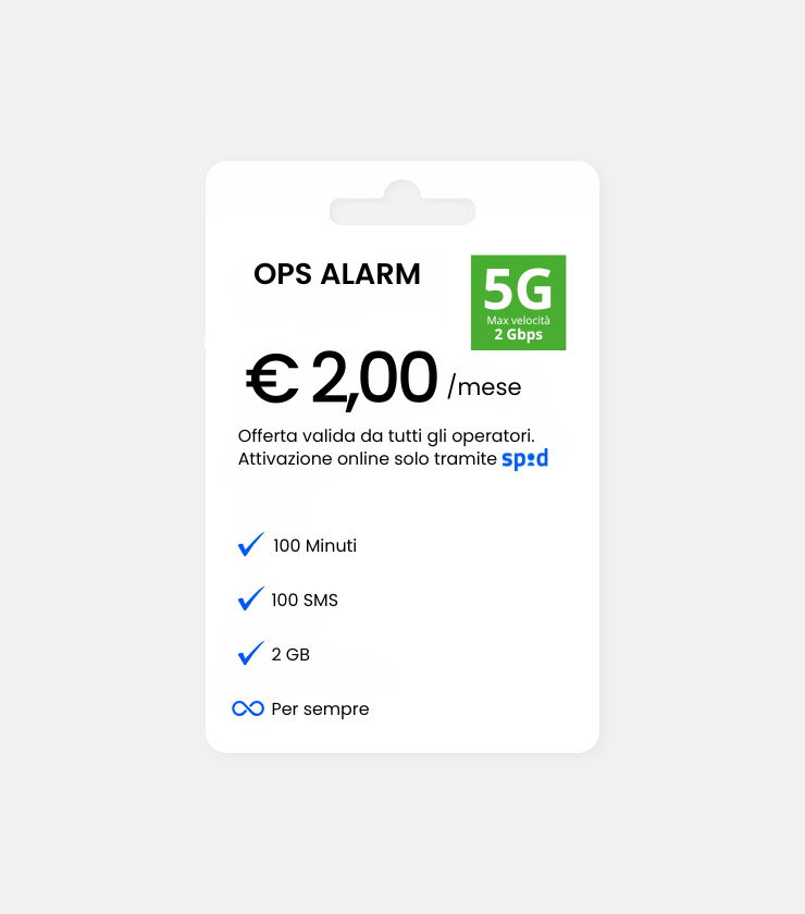Ops! Alarm – Canone mensile 2.00€