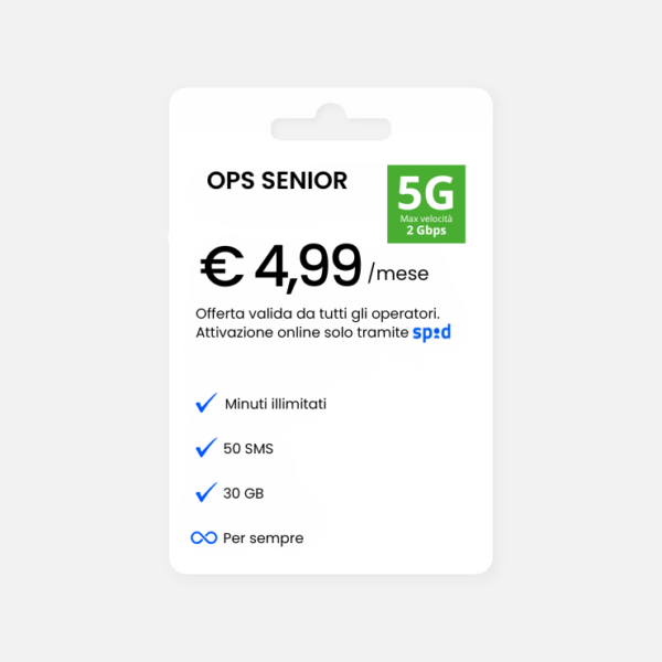 Ops! Senior – Canone mensile 4.99€