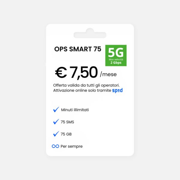 Ops! Smart 75 – Canone mensile 7.50€