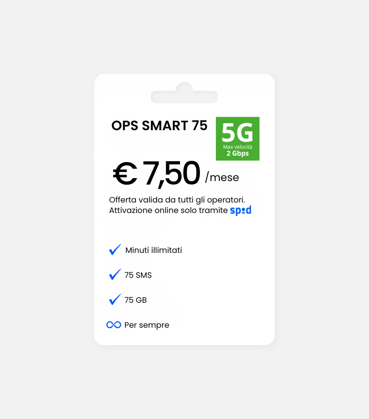 Ops! Smart 75 – Canone mensile 7.50€
