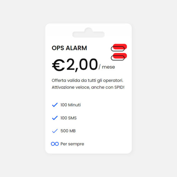Ops! Alarm – Canone mensile 2.00€
