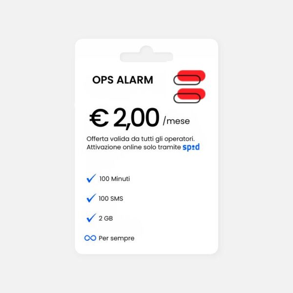 Ops! Alarm – Canone mensile 2.00€