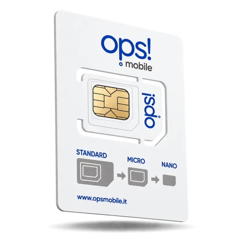 SIM Ops! sottile con chip dorato